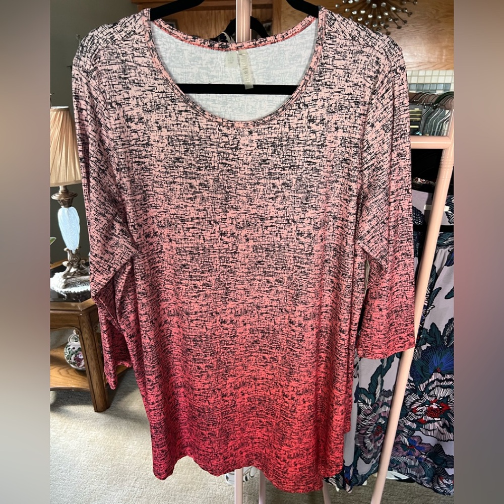 Silverwear Pink Relaxed Tunic with 3/4 Sleeves